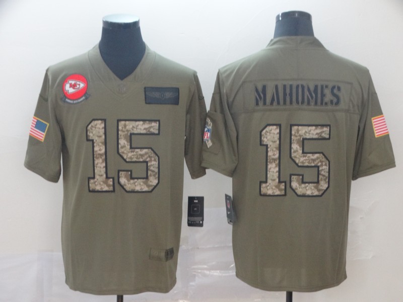 Men's Kansas City Chiefs Patrick Mahomes #15 Brown Jersey